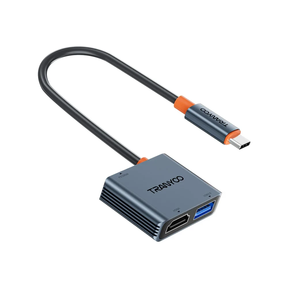 TRANYOO 3in1 Metal Extender Plug Type-C HB5
